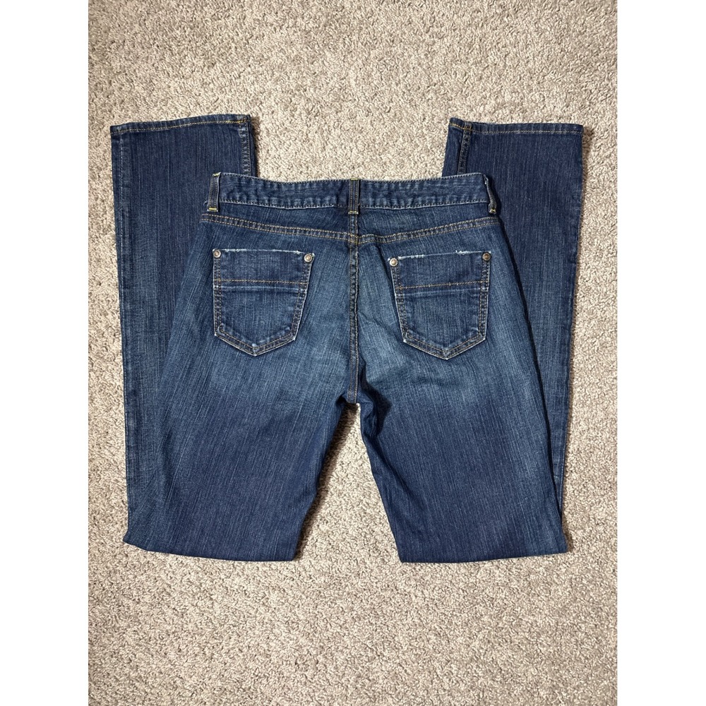 Banana Republic Womens 08 Dark Wash Straight Leg Stretch Denim Jeans USA Made - Picture 6 of 7